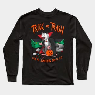 Trick or Trash 2: Dracula Opossum Edition Long Sleeve T-Shirt